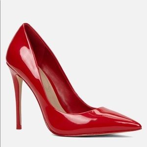 ALDO patent red leather heel